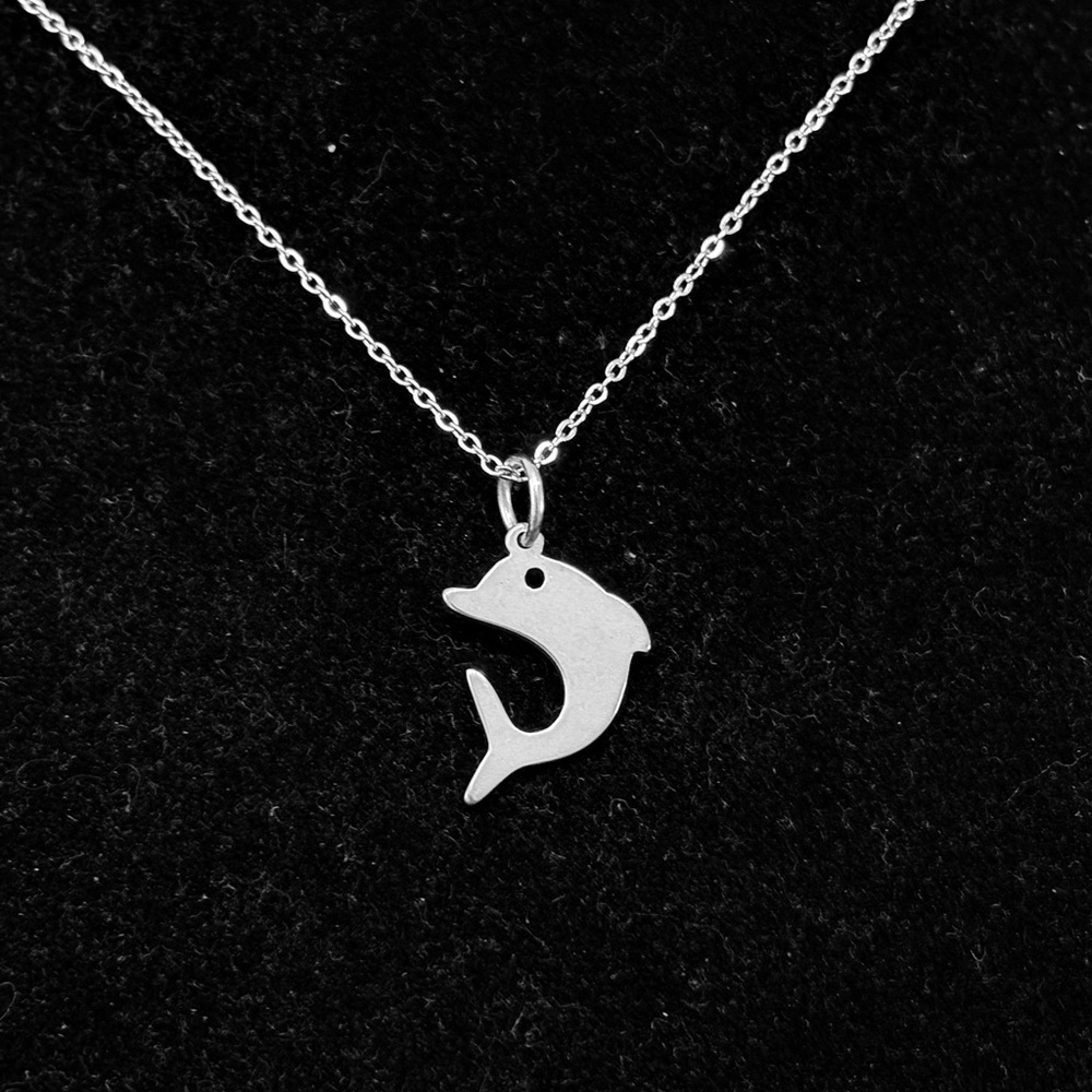 Silver Dolphin Pendant Necklace
